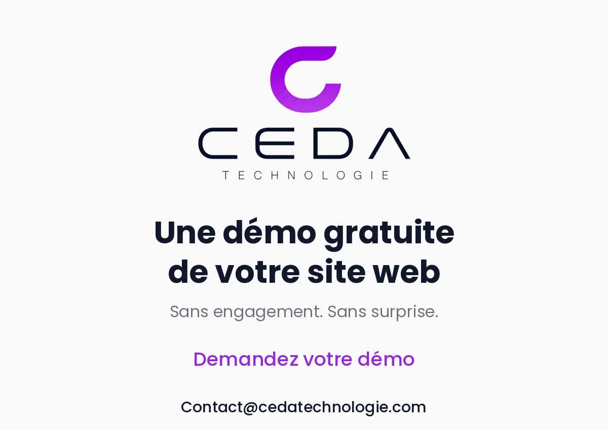 Publication Facebook de CEDA Technologie : Démo gratuite